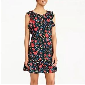 J.Crew floral flutter sleeve dress